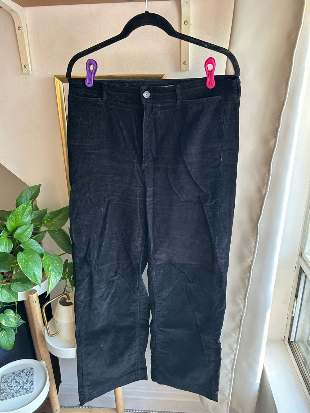 Everlane Black Corduroy Pants - Classic Straight Fit